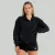Washed női pulóver Black - L - fekete - STRIX - GymBeam