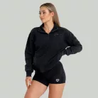 Washed női pulóver Black - L - fekete - STRIX - GymBeam