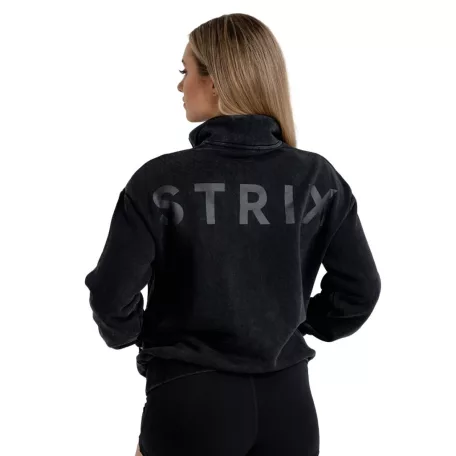 Washed női pulóver Black - L - fekete - STRIX - GymBeam
