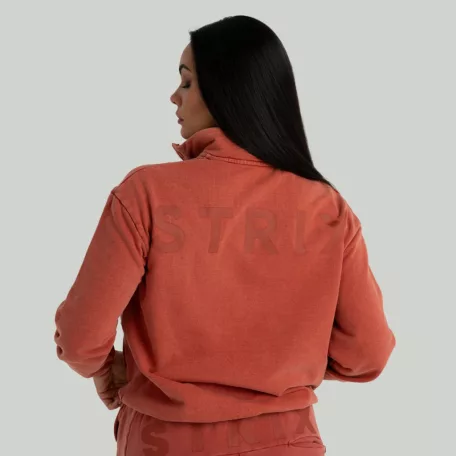 Washed női pulóver Terra - M - narancssárga - STRIX - GymBeam