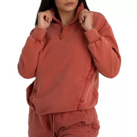 Washed női pulóver Terra - L - narancssárga - STRIX - GymBeam