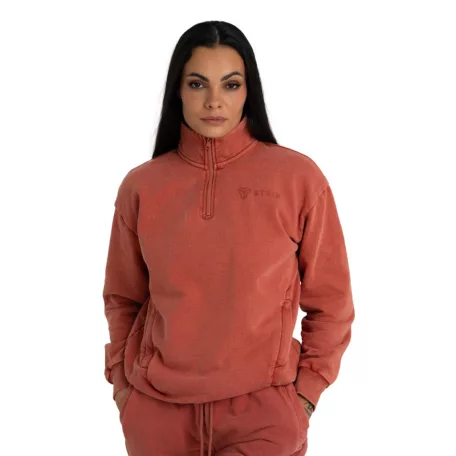 Washed női pulóver Terra - XL - narancssárga - STRIX - GymBeam