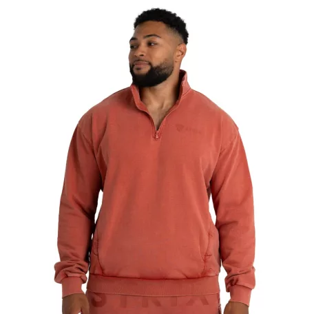 Washed pulóver Terra - XXL - narancssárga - STRIX - GymBeam