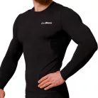 Mid kompressziós hosszú ujjú póló Black - M - fekete - GymBeam
