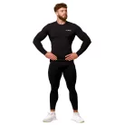 Mid kompressziós hosszú ujjú póló Black - M - fekete - GymBeam