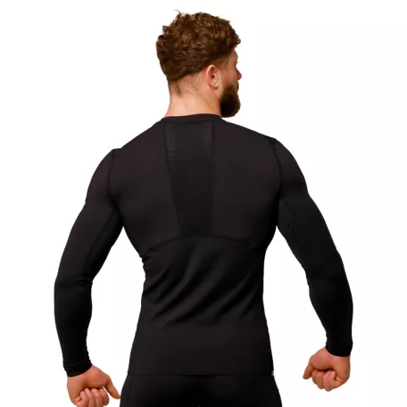 Mid kompressziós hosszú ujjú póló Black - L - fekete - GymBeam