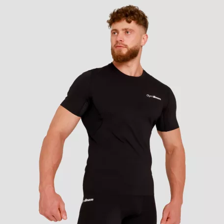 High kompressziós rövid ujjú póló Black - XXXL - fekete - GymBeam