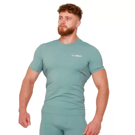 High kompressziós rövid ujjú póló Blue - XL - kék - GymBeam