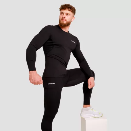 High kompressziós leggings Black - L - fekete - GymBeam