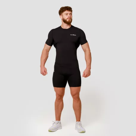 Mid kompressziós póló Black - S - fekete - GymBeam