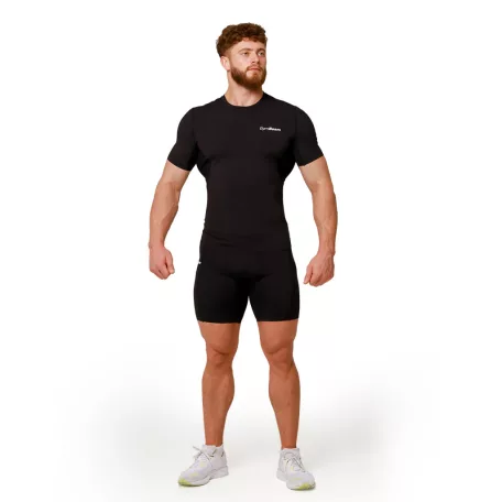 Mid kompressziós póló Black - S - fekete - GymBeam