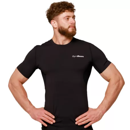 Mid kompressziós póló Black - L - fekete - GymBeam
