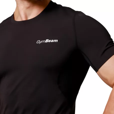 Mid kompressziós póló Black - L - fekete - GymBeam