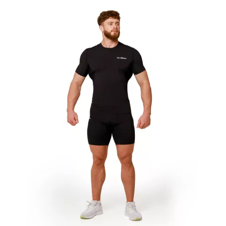 Mid kompressziós póló Black - L - fekete - GymBeam