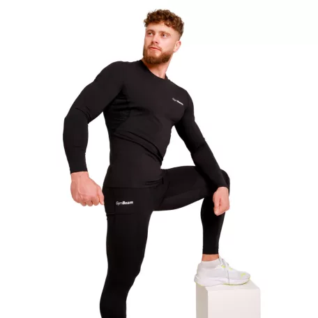 High kompressziós leggings Black - XXXL - fekete - GymBeam