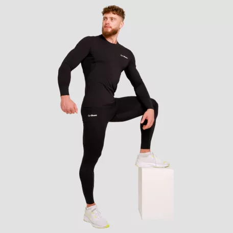 High kompressziós hosszú ujjú póló Black - S - fekete - GymBeam