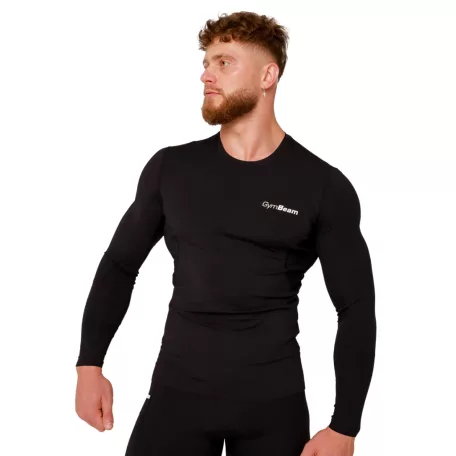 High kompressziós hosszú ujjú póló Black - S - fekete - GymBeam