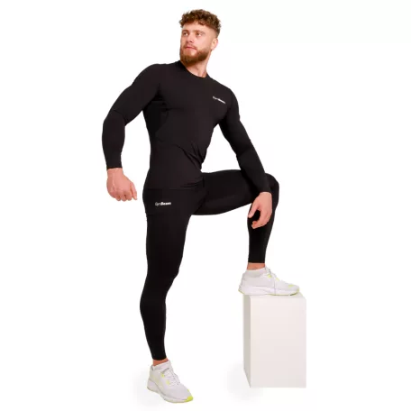 High kompressziós hosszú ujjú póló Black - S - fekete - GymBeam