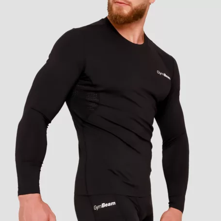 High kompressziós hosszú ujjú póló Black - M - fekete - GymBeam