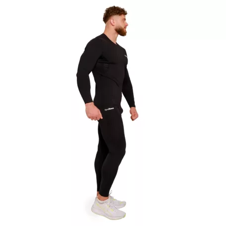 High kompressziós hosszú ujjú póló Black - M - fekete - GymBeam