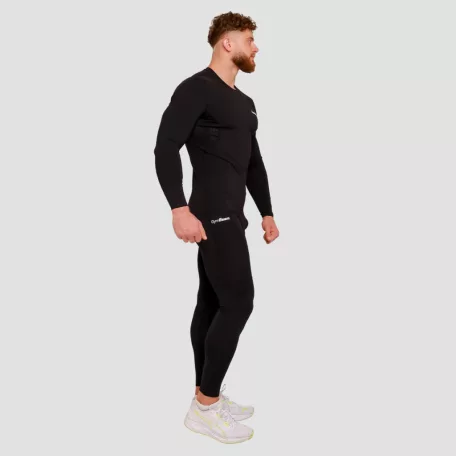 High kompressziós hosszú ujjú póló Black - XXXL - fekete - GymBeam