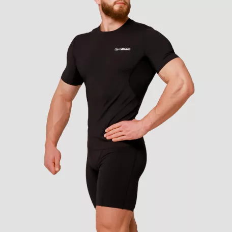 Mid kompressziós rövidnadrág Black - M - fekete - GymBeam