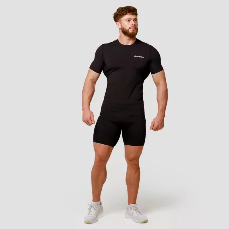 Mid kompressziós rövidnadrág Black - M - fekete - GymBeam