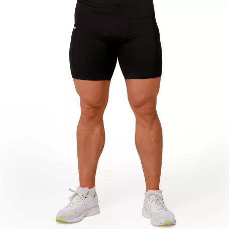 Mid kompressziós rövidnadrág Black - M - fekete - GymBeam