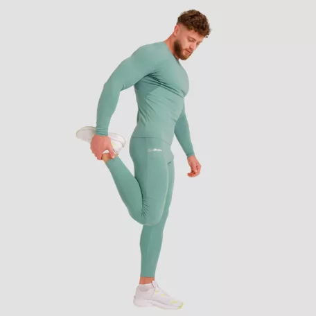 High kompressziós hosszú ujjú póló Blue - XXL - kék - GymBeam