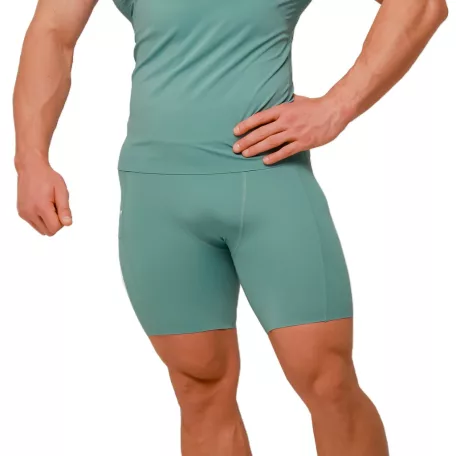 Mid kompressziós rövidnadrág Blue - XXL - kék - GymBeam