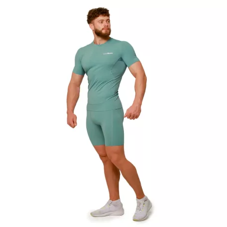 Mid kompressziós rövidnadrág Blue - XXL - kék - GymBeam