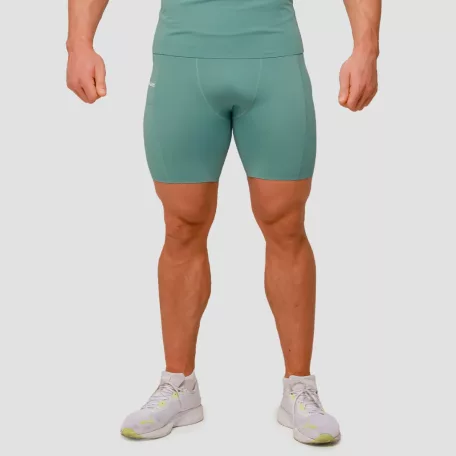 Mid kompressziós rövidnadrág Blue - XXXL - kék - GymBeam