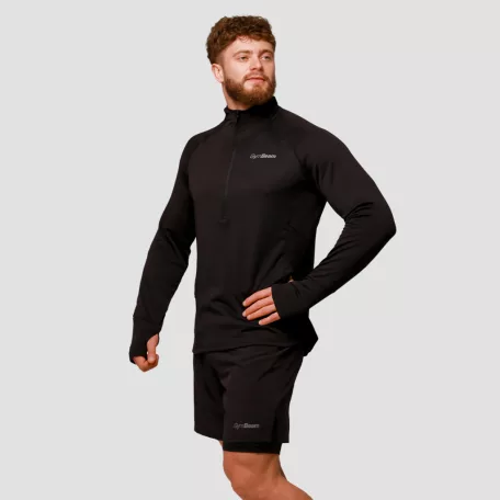 Pulse 1/2 Zip futófelső Black - S - fekete - GymBeam