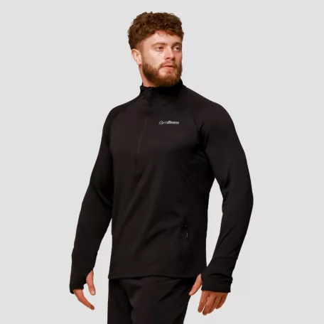 Pulse 1/2 Zip futófelső Black - L - fekete - GymBeam