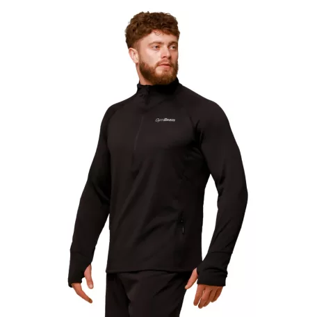 Pulse 1/2 Zip futófelső Black - XL - fekete - GymBeam