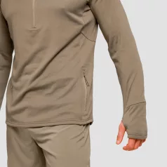 Pulse 1/2 Zip futófelső Vetiver - S - zöld - GymBeam