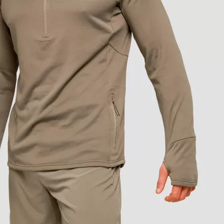 Pulse 1/2 Zip futófelső Vetiver - S - zöld - GymBeam