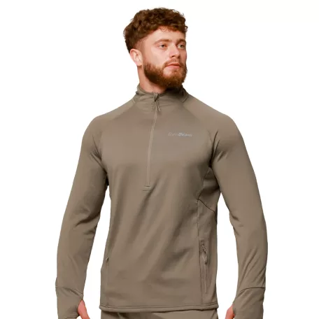Pulse 1/2 Zip futófelső Vetiver - S - zöld - GymBeam