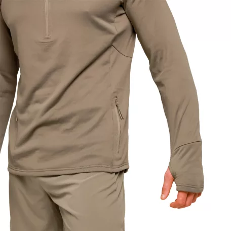 Pulse 1/2 Zip futófelső Vetiver - S - zöld - GymBeam