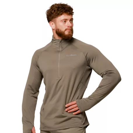 Pulse 1/2 Zip futófelső Vetiver - S - zöld - GymBeam