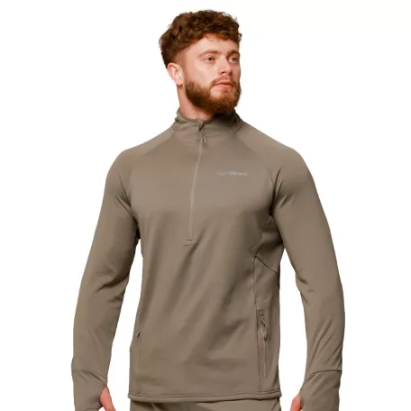 Pulse 1/2 Zip futófelső Vetiver - M - zöld - GymBeam