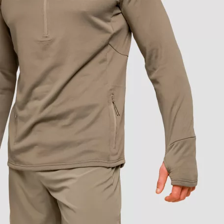 Pulse 1/2 Zip futófelső Vetiver - XL - zöld - GymBeam
