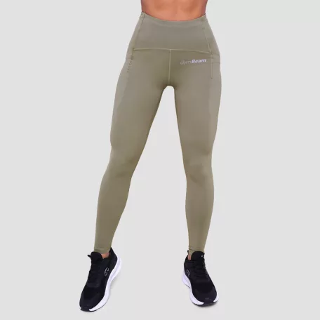 Pulse női futóleggings Vetiver - S - zöld - GymBeam