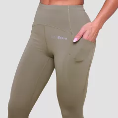 Pulse női futóleggings Vetiver - S - zöld - GymBeam