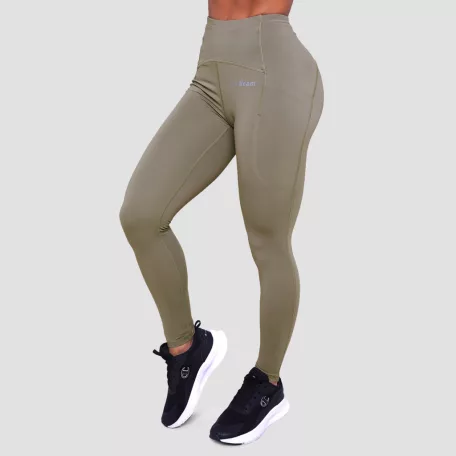 Pulse női futóleggings Vetiver - S - zöld - GymBeam