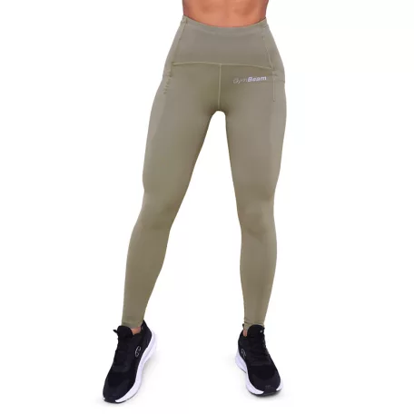 Pulse női futóleggings Vetiver - S - zöld - GymBeam
