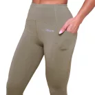 Pulse női futóleggings Vetiver - S - zöld - GymBeam