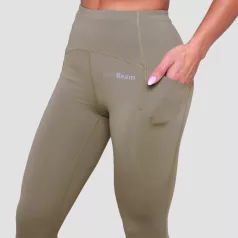 Pulse női futóleggings Vetiver - M - zöld - GymBeam