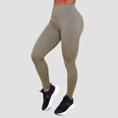 Pulse női futóleggings Vetiver - XL - zöld - GymBeam