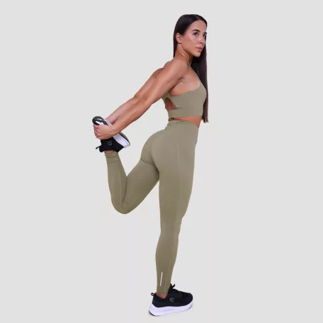 Pulse női futóleggings Vetiver - XXL - zöld - GymBeam